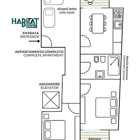 شقة Habitat